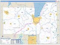 Fond Du Lac, Wi Carrier Route Wall Map